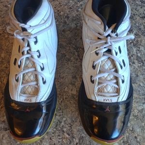 Jordan Men's 375387-181 White&Black Tennis Shoes Size 12